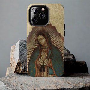 Virgen de Guadalupe Virgencitabasilika , iPhone 15, 14, 13, Pro Max Tough iPhone Glossy Phone Case, Jungfrau Maria, Handyhülle