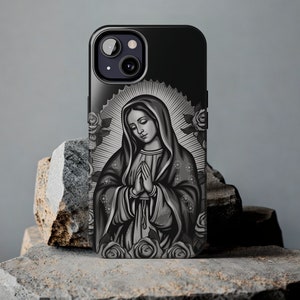 Virgen de Guadalupe Jungfrau Maria Virgencita , iPhone 16, 15, 14, Pro Max Tough iPhone Glossy Phone Case, Jungfrau Maria, Handyhülle