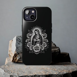 Virgen de Guadalupe Jungfrau Maria Virgencita , iPhone 16, 15, 14, Pro Max Tough iPhone Glossy Phone Case, Jungfrau Maria, Handyhülle