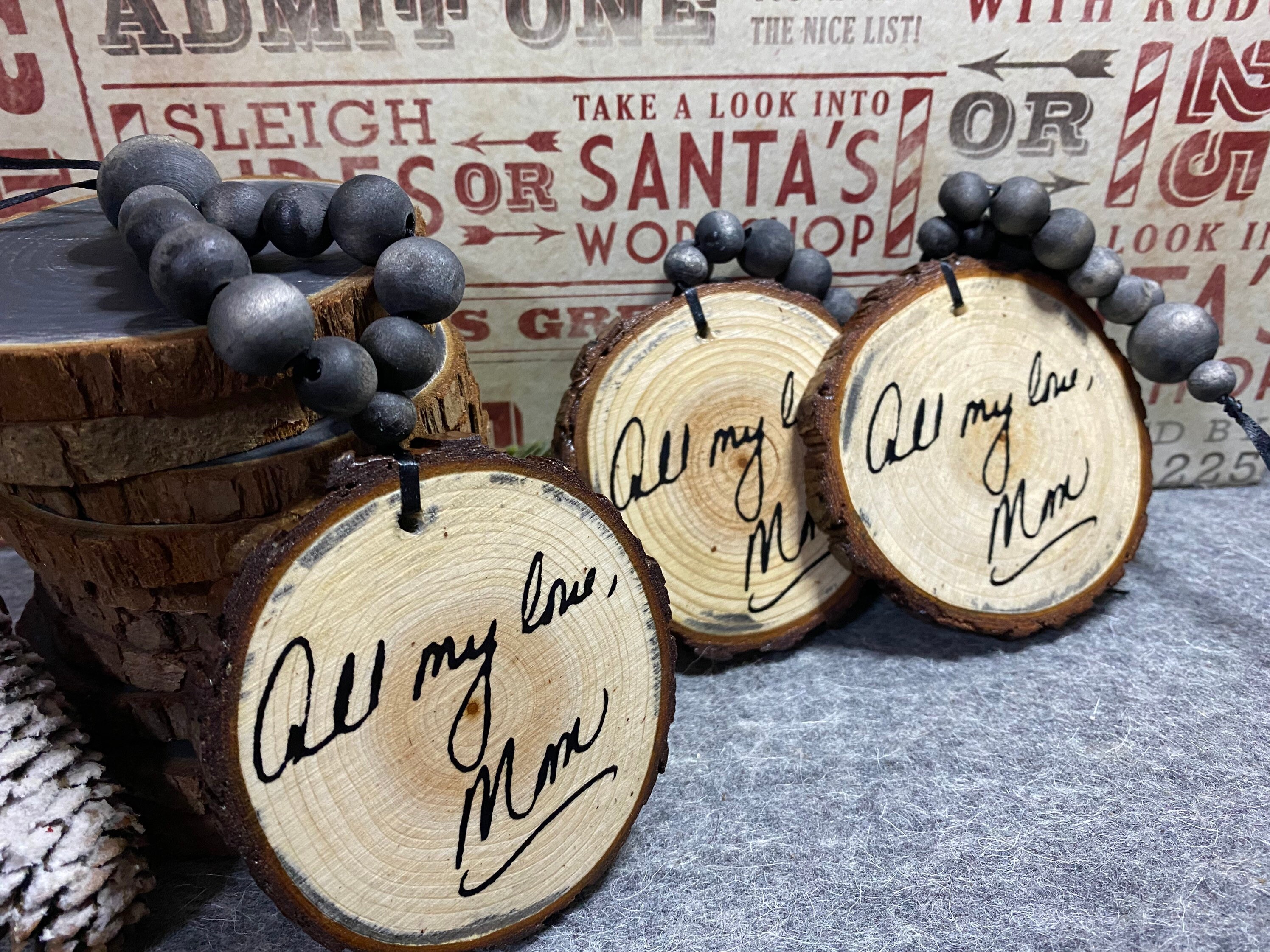 Handwriting Ornament With Loved Ones Writing Personalized | Etsy