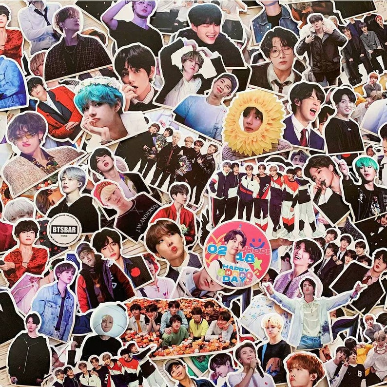 BTS STICKER PACK 100 stickers bts stickers set bts decals Etsy