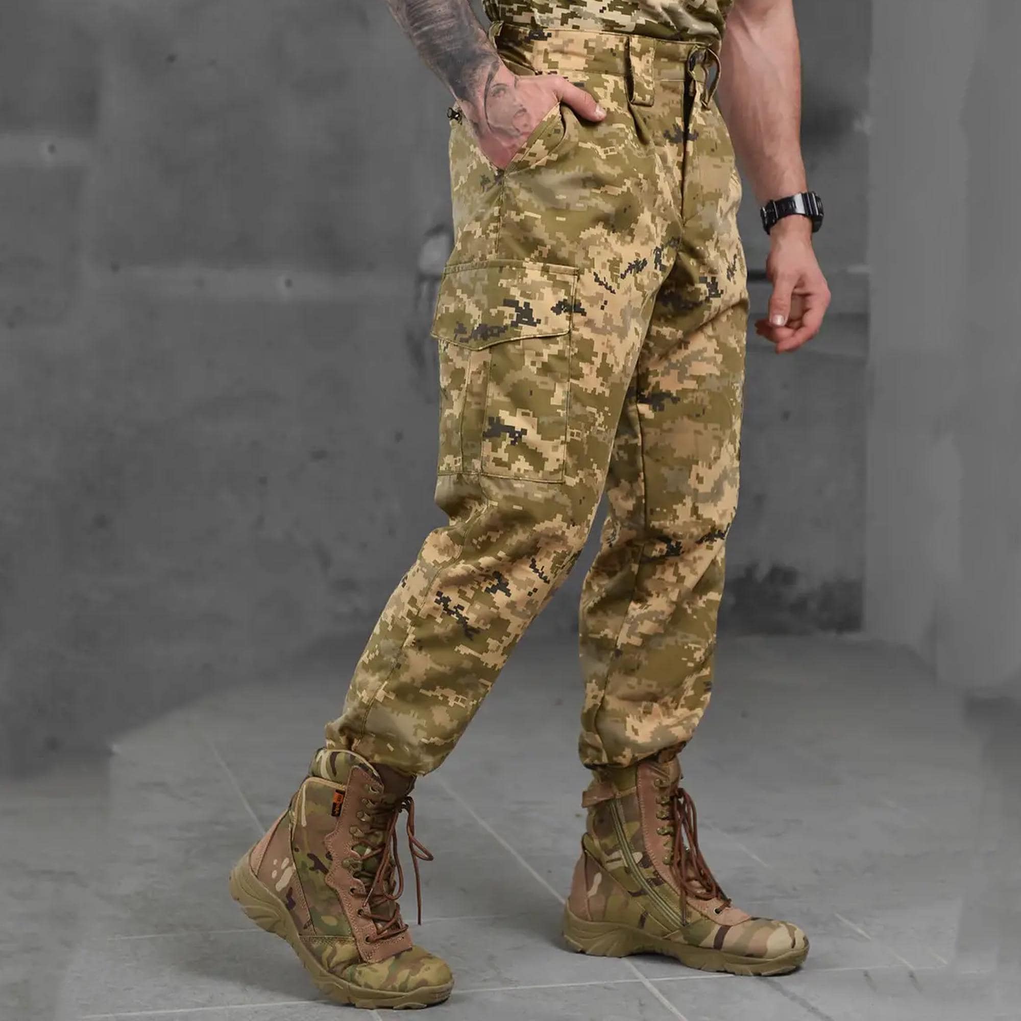 ZSU Digital Pixel Pants, Ukrainian Army Pants, Mens Cargo Pants