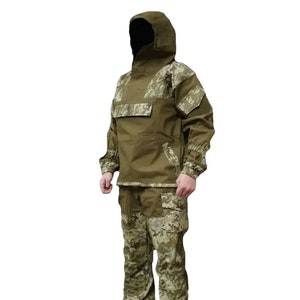 Gorka 4 pixel uniform, Ukrainian army uniform, Gorka tactical suit, Camouflage uniform, Hooded jacket and trousers, Military surplus gift