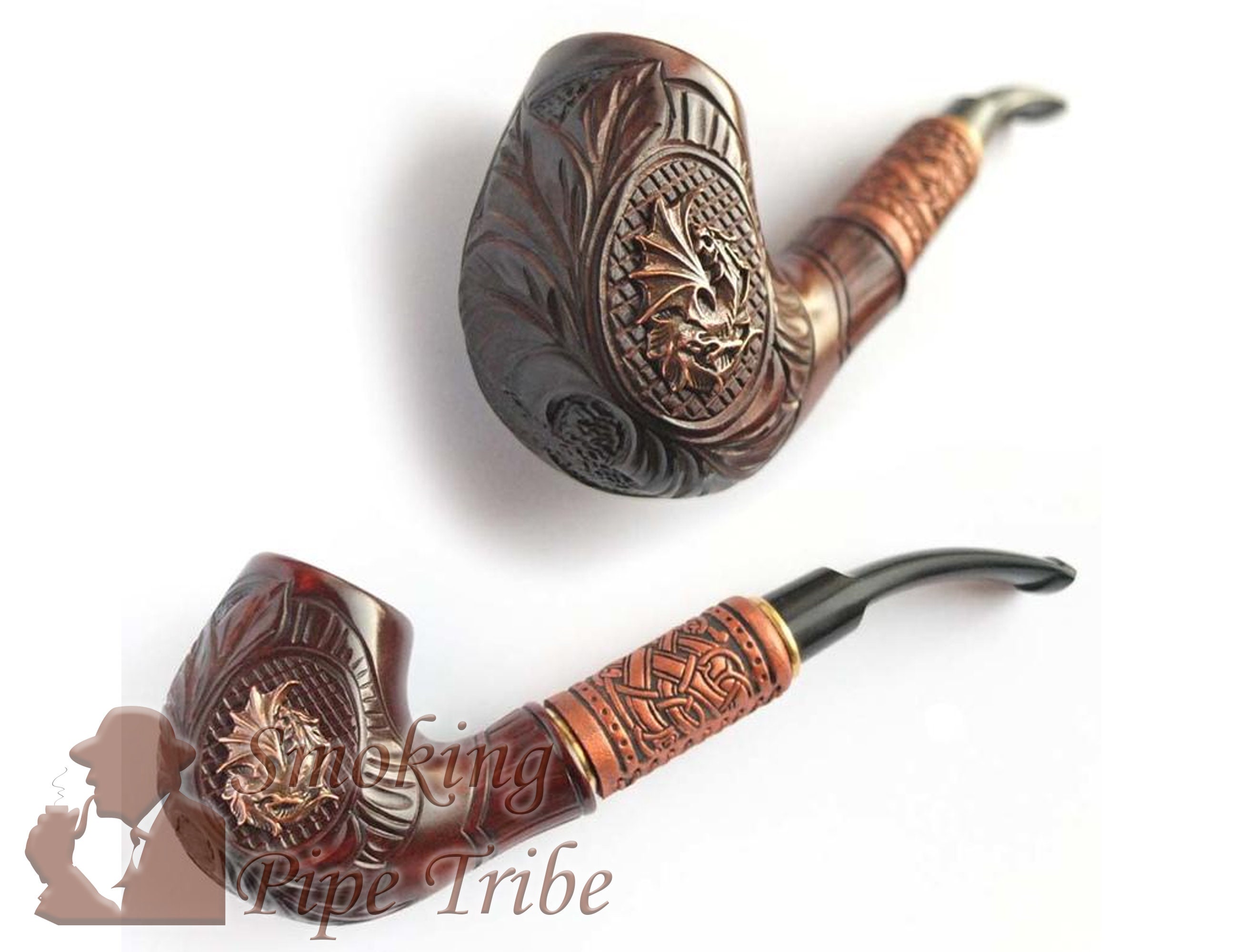 LOTR Wooden Smoking pipe Smaug Lord of the rings Etsy