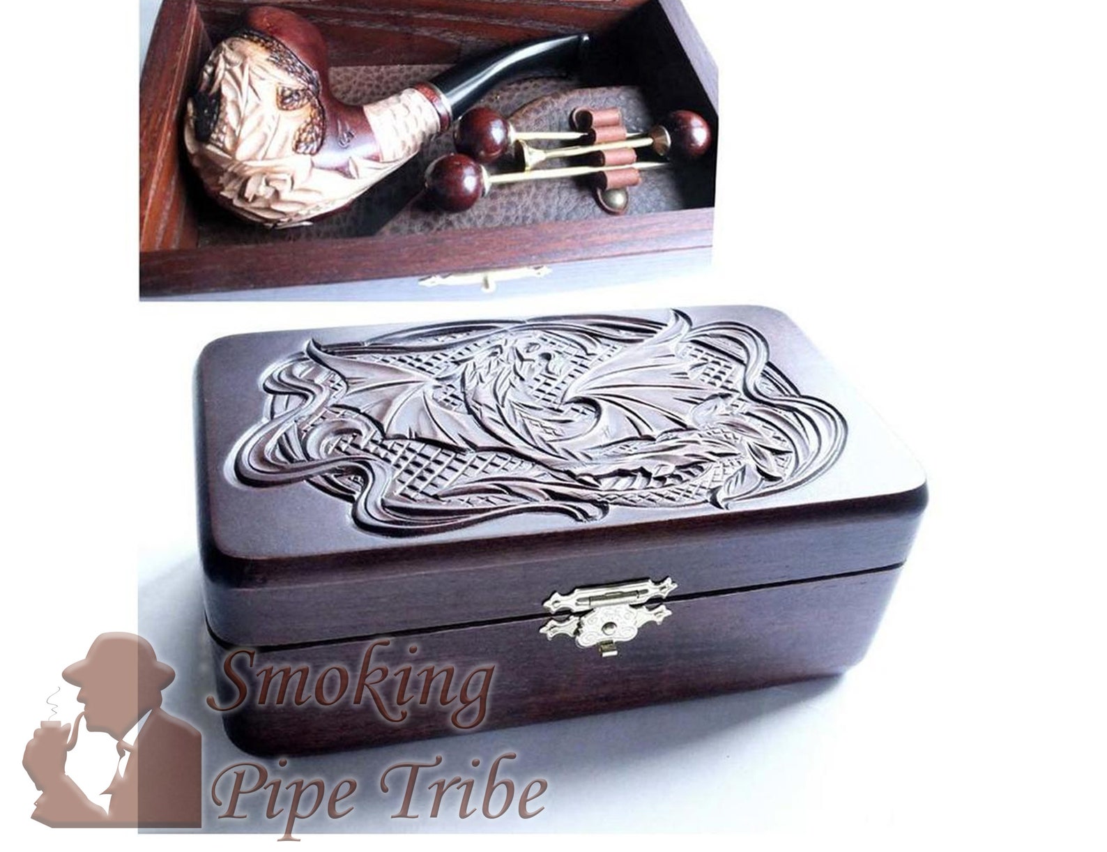 Wooden Smoking Pipe Case LOTR 1 handmade wood Etsy