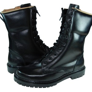 Military leather boots, Winter boots, Ankle boots, Mens combat boots, Fur winter boots, Ukrainian army boots, Military surplus black boots