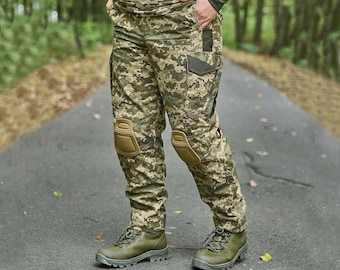 Ukrainian Army Trousers With Kneepads | Pixel Camo Military Pants | Ukrainian Camouflage Pants | Tactical Cargo Pants For Men | Airsoft Gift