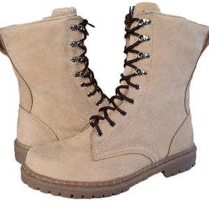 Ukrainian army winter boots / Military boots / Warm work boots / Men Combat boots / Tactical leather boots / Winter gift / Gift for men