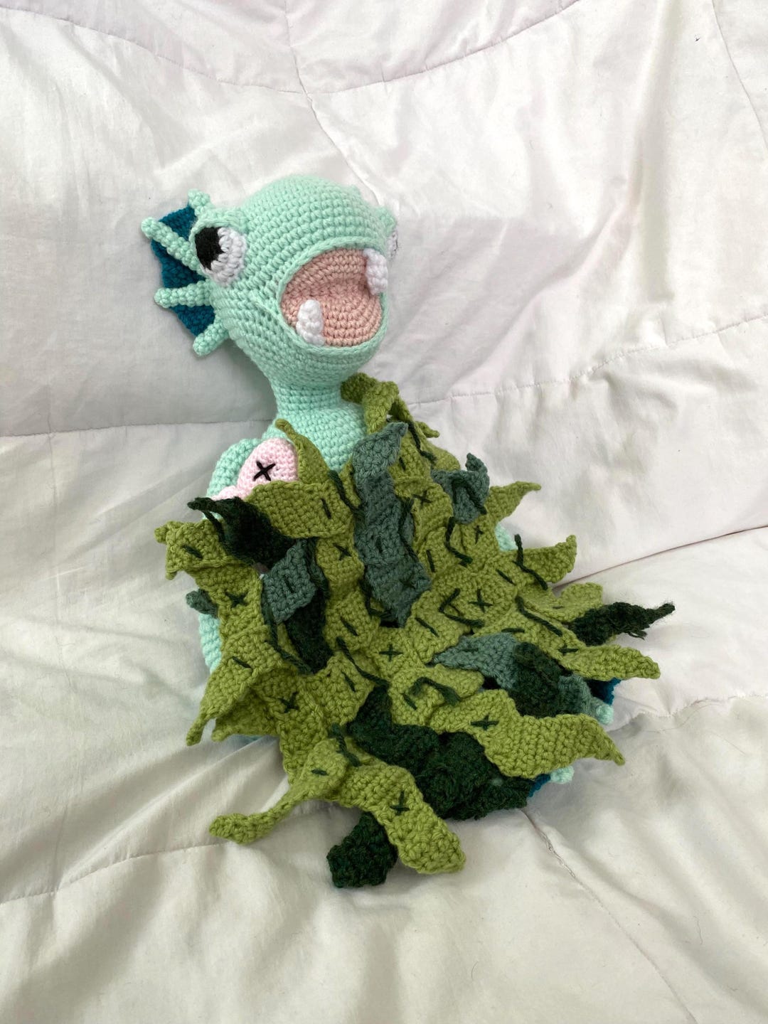 Crocheted Swamp Creature With Blankie and Bestie - Etsy