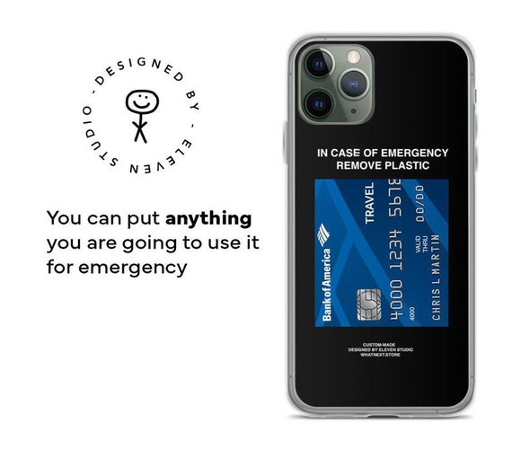 in case of emergency remove plastic phone case
