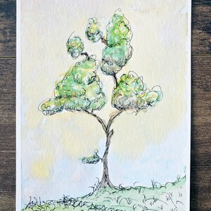 Uma árvore | Decoração de árvore | Presente de Dia dos Pais | Arte de parede | Arte em árvore | Cartão Postal | árvore cartão postal | Presente