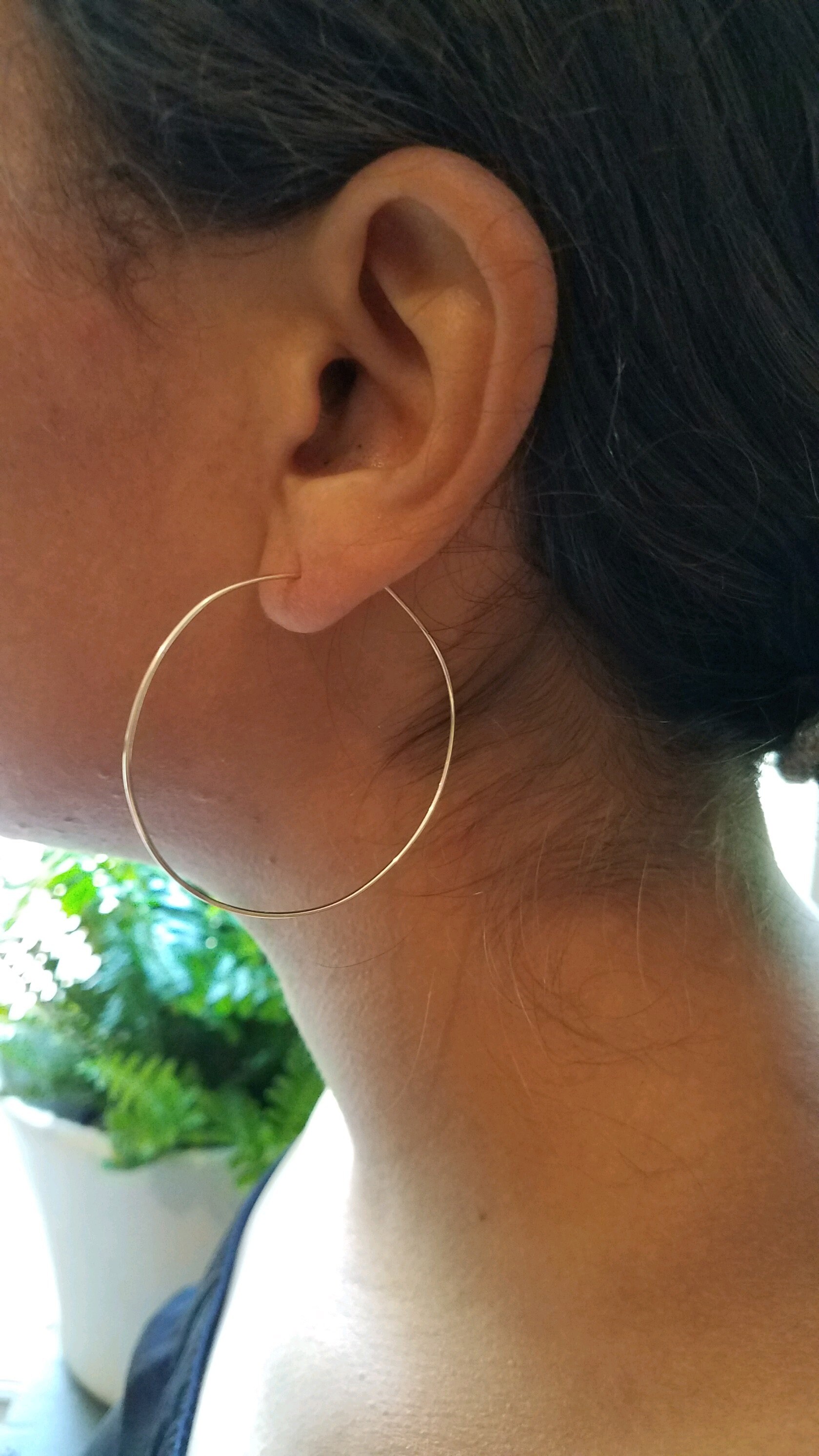 14K Gold Filled Handmade Large Round Hoops Etsy