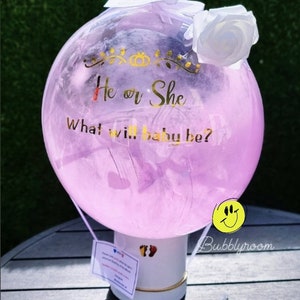 He or She? Fall theme What will it be? Pop to See "He or she What will baby be?| Finished Item| No Messy Powder Balloon