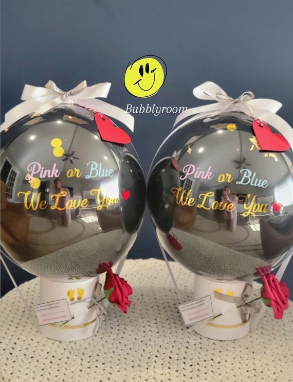 Pink or Blue? We love you| No mess gender reveal balloon| Unique gender reveal party| Indoor/outdoor gender reveal balloon