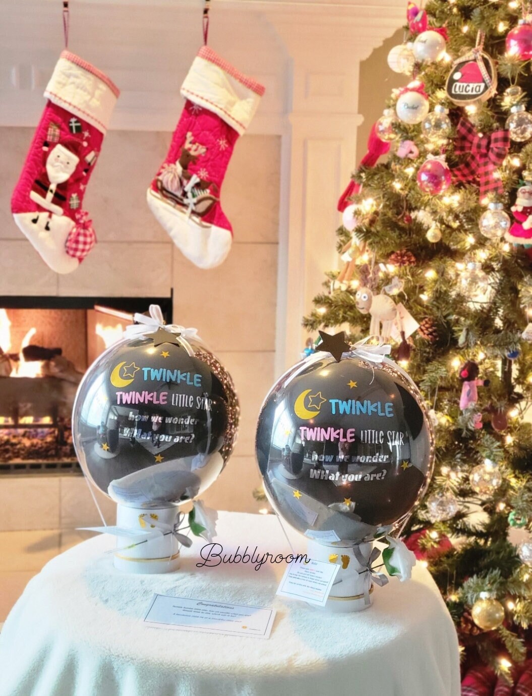Twinkle Twinkle Little Star Pop to See Girl or Boy Not DIY Finished Item Unique Gender Reveal Balloon No Messy Powder Balloon