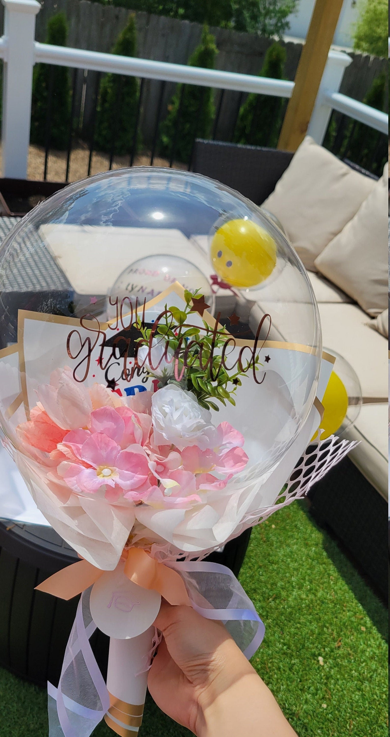 Graduation Flower balloon/ Graduation Flower bouquet/ 2021 Etsy