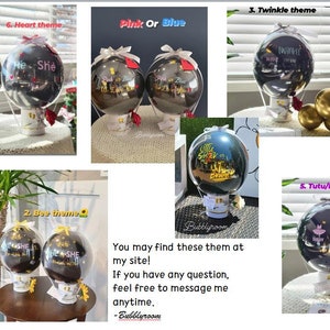 ¿Rosa o azul? Te amamos/ Globo de revelación de género sin líos/ Fiesta única de revelación de género/ Globo de revelación de género interior/exterior imagen 7