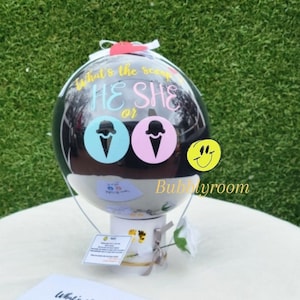 What&#39;s the scoops? He or She? | No mess gender reveal balloon| Unique gender reveal party| Indoor/outdoor gender reveal balloon
