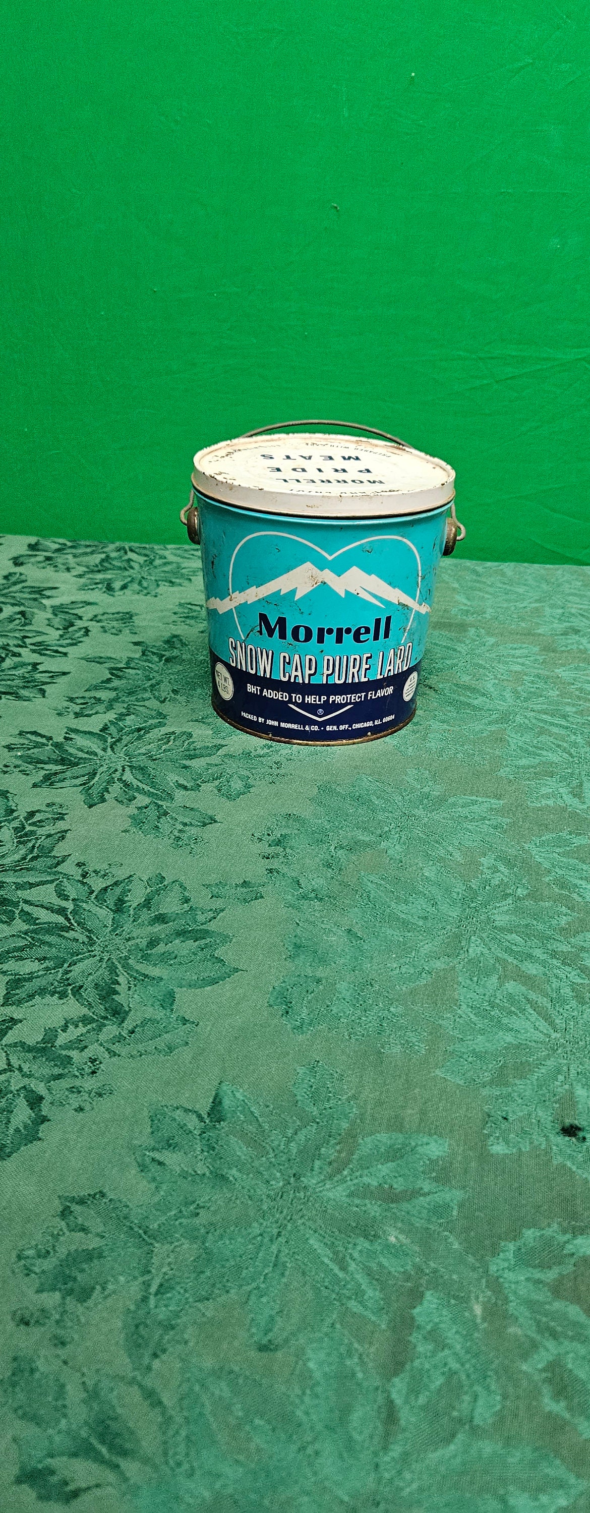 Vintage Morrell Snowcap Pure Lard Can Etsy
