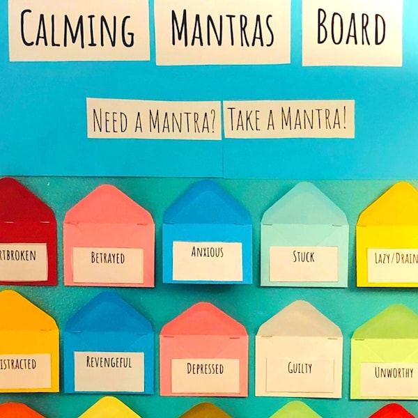 Kit de tablón de anuncios para estudiantes con problemas de salud mental / Interactivo / Decoración del aula / IMPRIMIBLE / Atención plena / Apoyo para la ansiedad en adolescentes