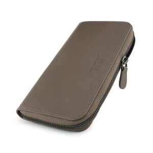 Personalized Hand Crafted Top Grain Leather Clutch, Zipped Clutch, Quality Checkbook Wallet, Lightweight Women's Leather Wallet
