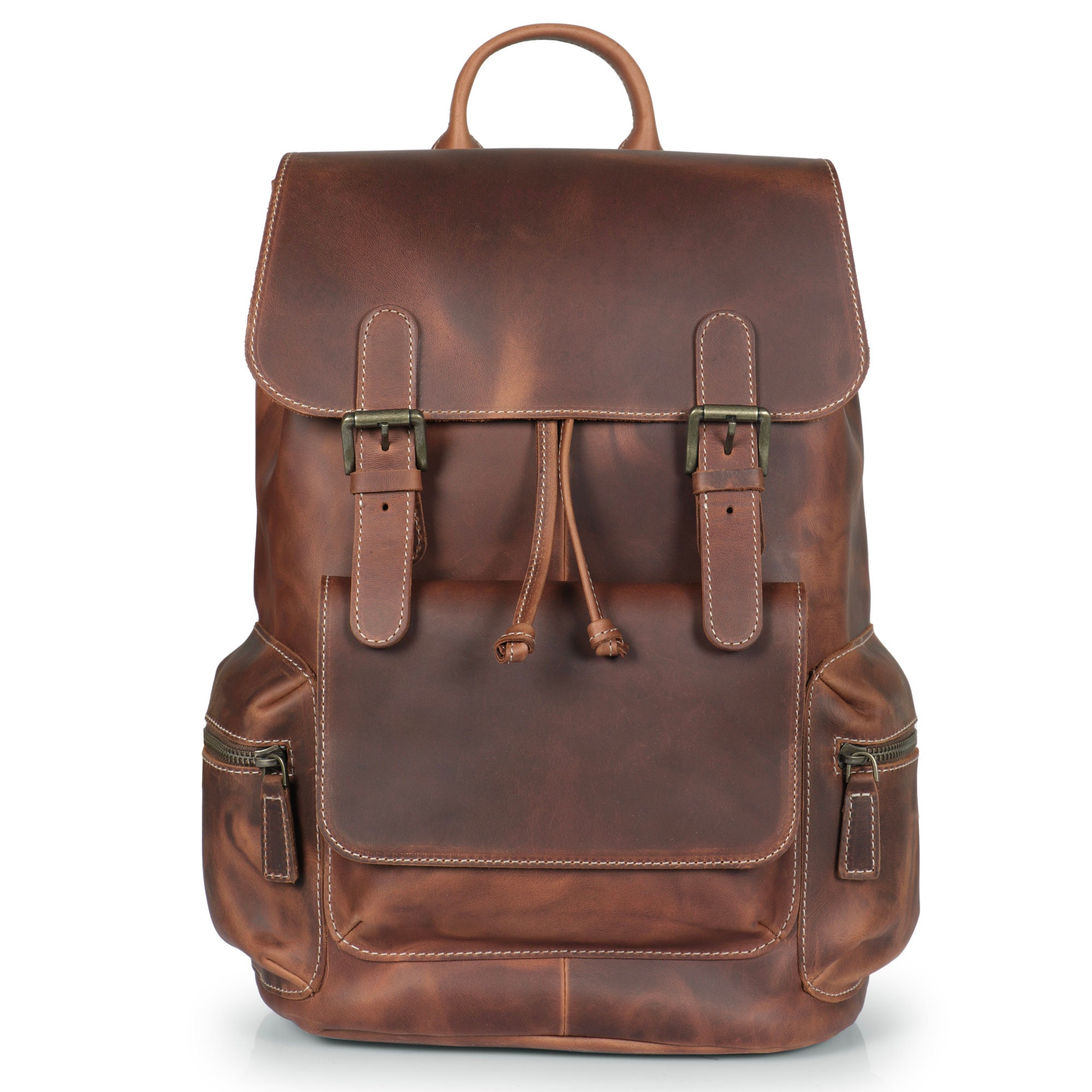 Buy Business Slim Leather Backpack for USD 99.99