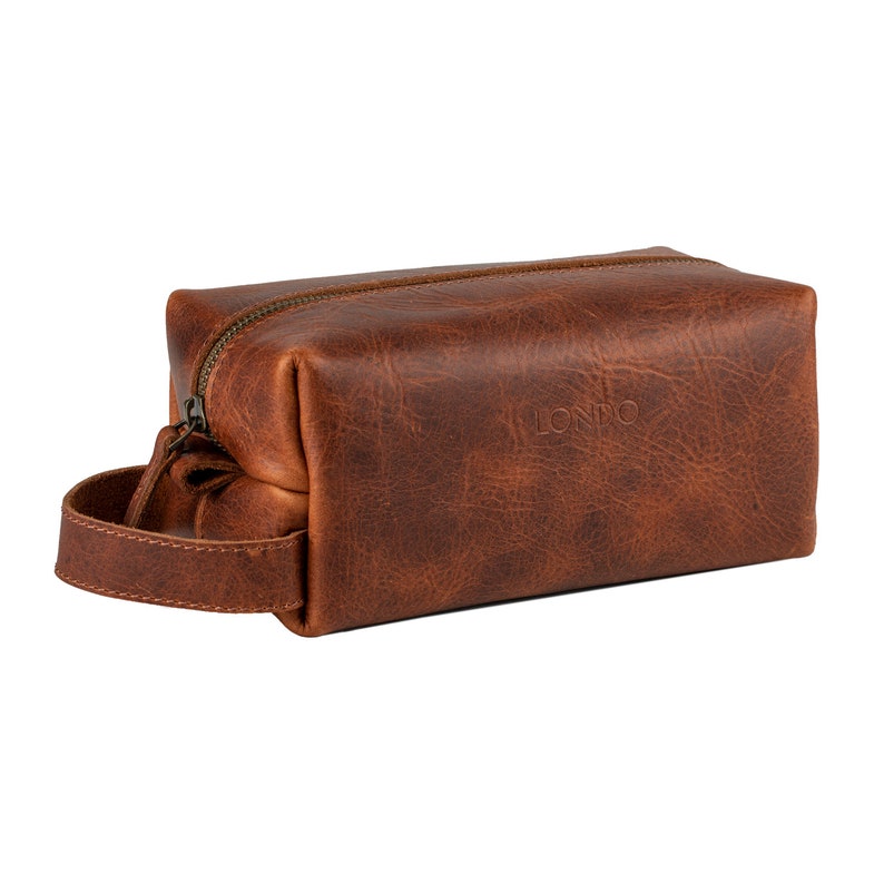 Top Grain Leather Dopp Kit for Men Handcrafted Leather Travel Etsy