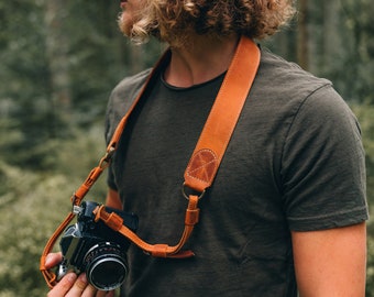 Personalisierter Leder Kameragurt Geschenk benutzerdefinierte Gurt für Fotografen DSLR Kamera Halter - Geschenk für ihn Geschenk für sie