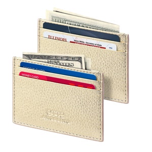 Kaartportemonnee van topnerfleer voor dagelijks reizen, handgemaakte lichtgewicht kaarthouder, ultradunne creditcardportemonnee, perfect voor kostuumzakken