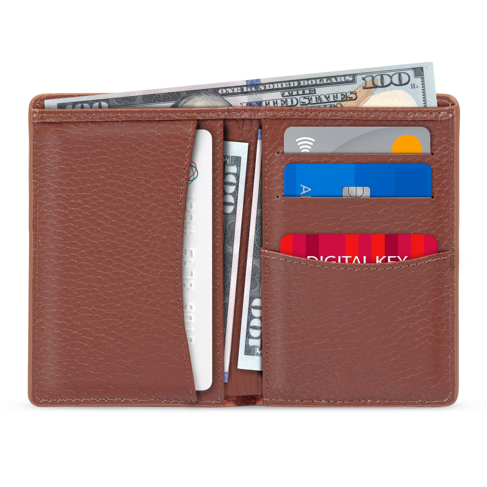 Hand Crafted Top Grain Leather Bifold Wallet Credit Card Etsy