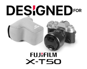 Fujifilm X-T50 Neoprene Camera Case - Water Resistant, Slim Fit, Protective Cover - 16-50mm & 18-55mm Lens Compatible