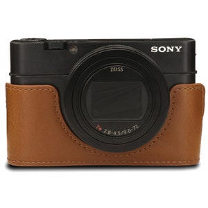 Custodia per fotocamera Sony Cyber-Shot DSC-RX100 VII Ever Ready in pelle, custodia per fotocamera DSLR vintage con accesso alla batteria, copertura per fotocamera per una vestibilità precisa