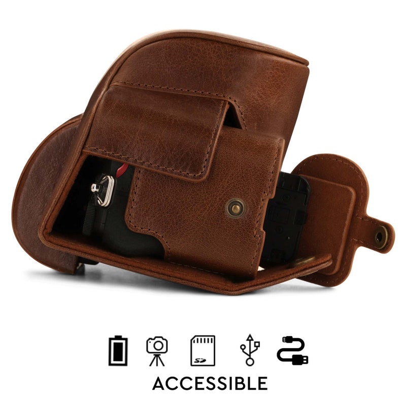 Fine Leather Camera Case & Strap Compatible With Nikon Z50 Etsy