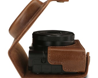 Fine Leather Camera Case & Strap Compatible with Sony Cyber-shot DSC-RX100 VII