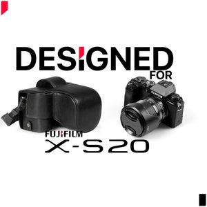 Fujifilm-X-S20 (18-55 mm Lens) Genuine Leather Camera Case with Battery Access, Camera Cover for Precision Fit and Coverage Fujifilm XS20
