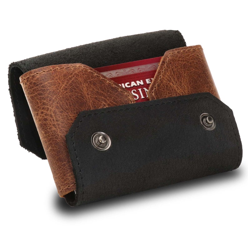 PU Leather ID Card Holder With With Snap Closure -- PU 282N