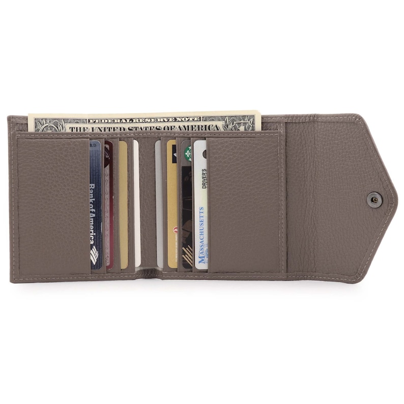 Slim Unisex Clutch Wallet Designed To Be Practical Hand Crafted Top Grain Leather Envelope Wallet RFID Blocking Trifold Credit Card Wallet