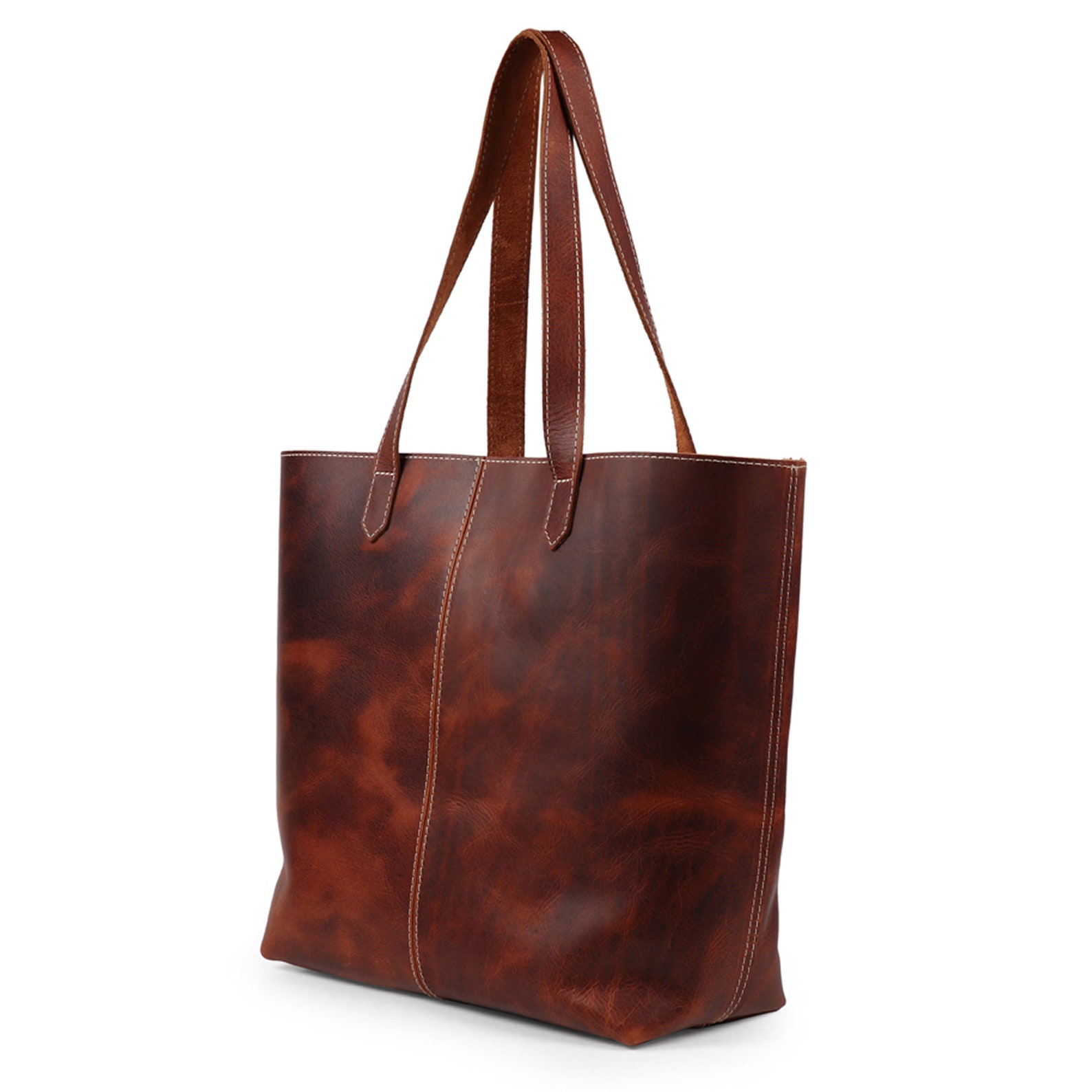 Pismo Leather Tote Bag Handcrafted Durable High Quality - Etsy