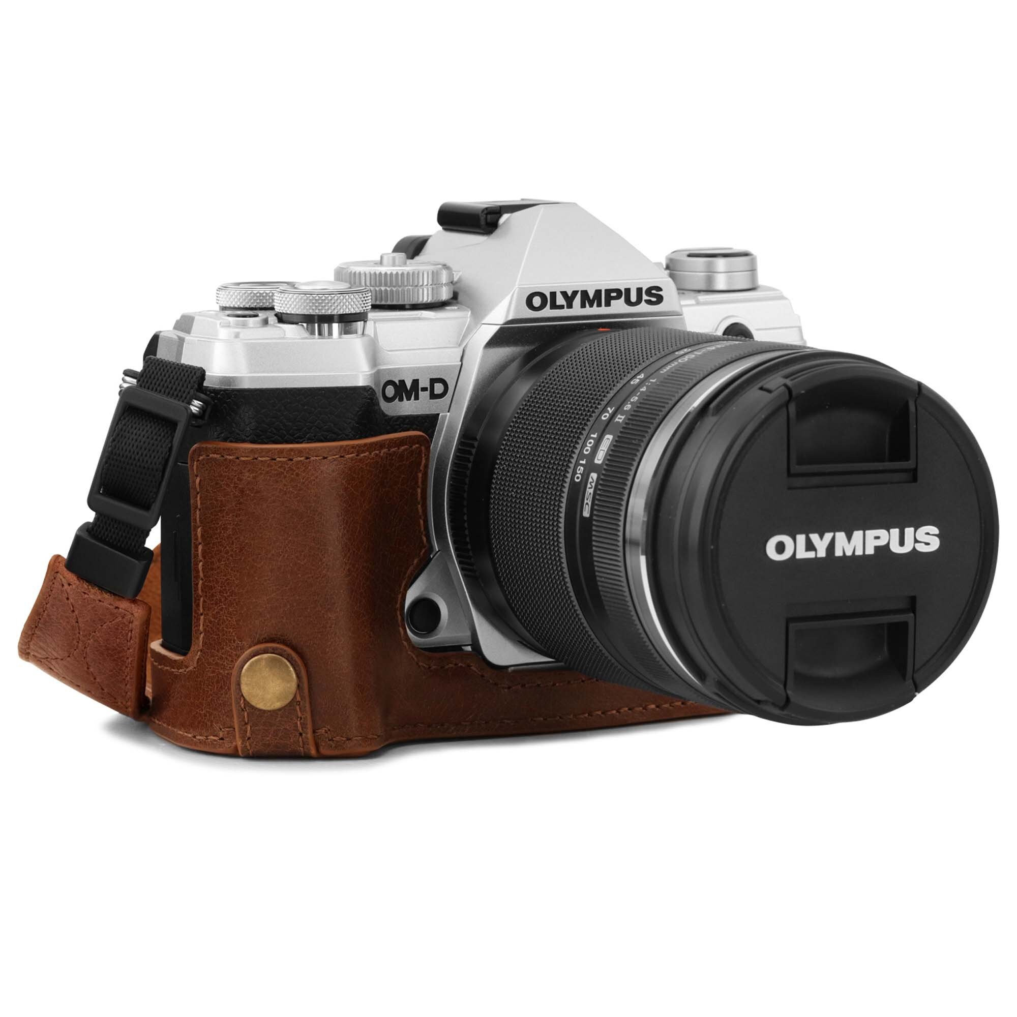 オリンパス OM-D E-M5 Mark III 用レザーカメラハーフケース 