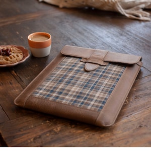 Capa para iPad Pro 12.9 - Capa para iPad Pro 11 polegadas em couro legítimo de grão superior com design de vestuário para iPad Pro (2018-2024)/iPad Air (2024)