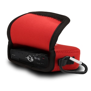 Bolsa de neopreno para cámara Panasonic Lumix DC-ZS80, ultraligera y de máxima protección, con mosquetón resistente al agua incluido y funda suave.