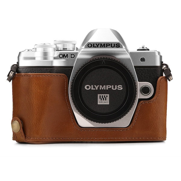 Vintage Style Protective Leather Olympus OM-D E-M10 Mark IIIs, Om-d E-M10 Mark III Half Case, Camera Bag Easy to Clean Camera Cover