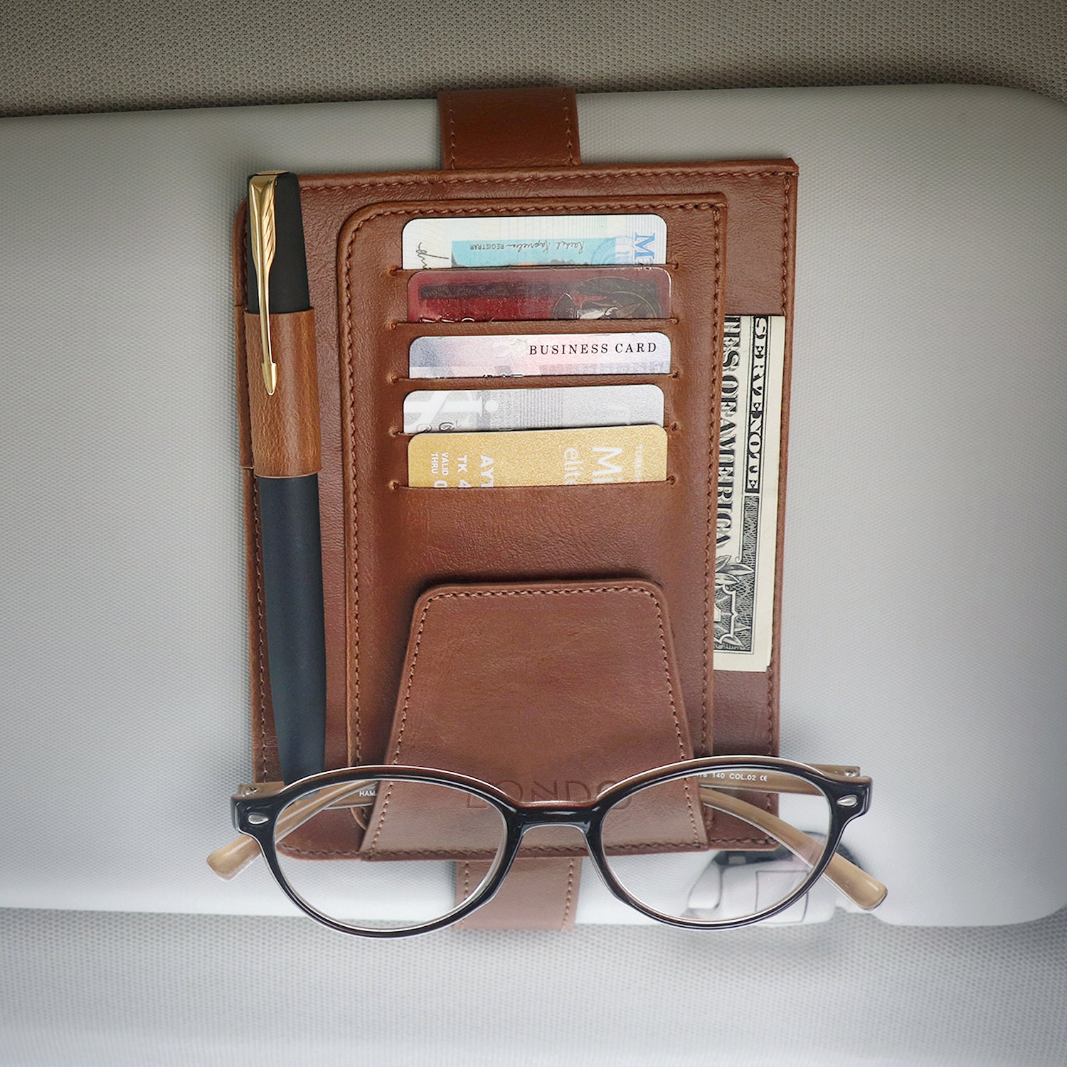 Car Document Organizer with Glasses Holder Stand Auto Etsy