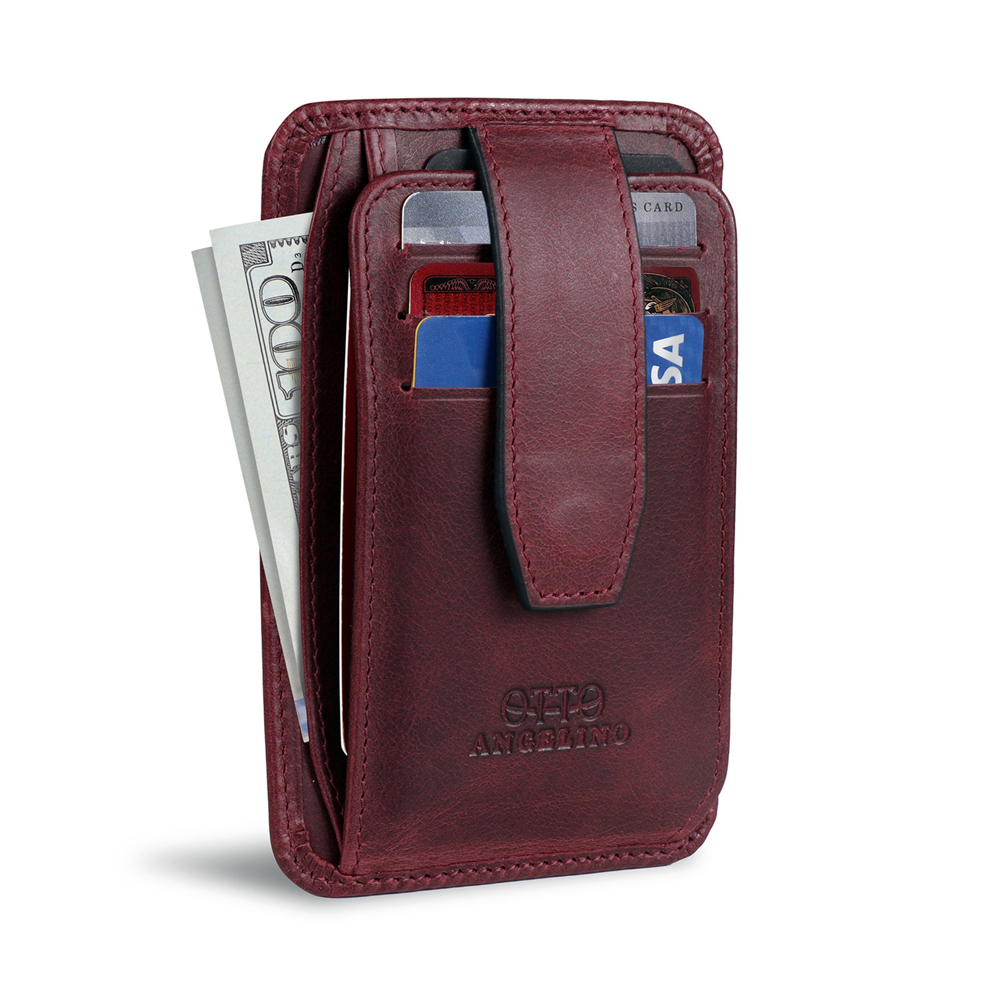 Otto Genuine Leather Wallet - Multiple Slots - Money, ID, Tickets, Cards, RFID Blocking - Unisex