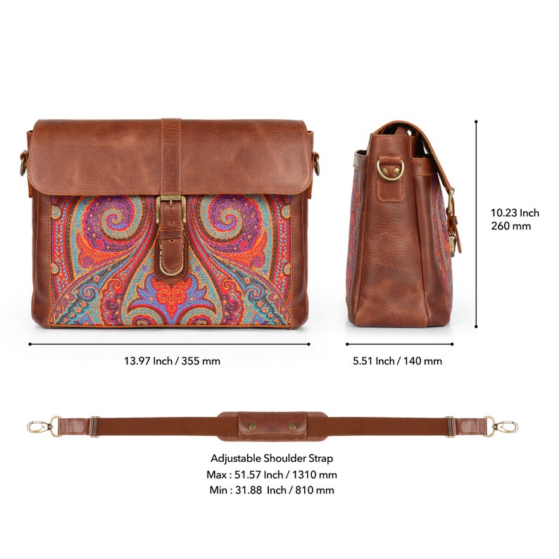 Personalized Real Leather Messenger Bag Macbook Pro 15 Inch Etsy