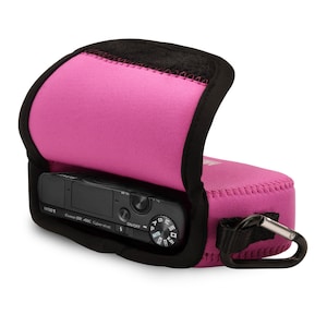 DSLR Water Resistant  Sony Cyber-Shot DSC-RX100 VII Neoprene Camera Bag, Easy to Clean Flexible Carabiner Included Camera Cover, Camera Case