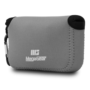 May include: Gray camera case with a black zipper and a white "MegaGear" logo.