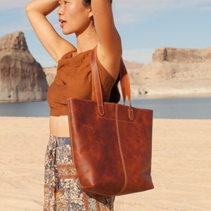 Pismo Leather Tote Bag, Handcrafted Durable High Quality Shoulder ...