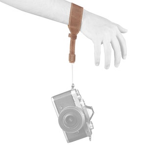 Personalized SLR DSLR Top Grain Leather Camera Wrist Strap, Leather Adjustable Camera Strap, Camera Strap Cover, Camera Hand Strap image 6