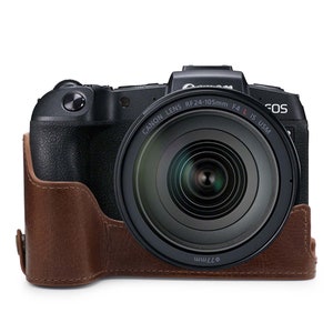 Fine Leather Camera Case Compatible with Canon EOS RP, Handcrafted